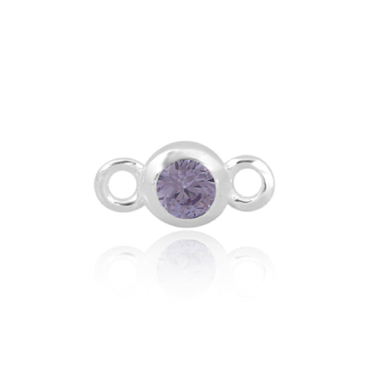 Permanent Sterling Silver Lilac June Silver Connector Pj-9252181