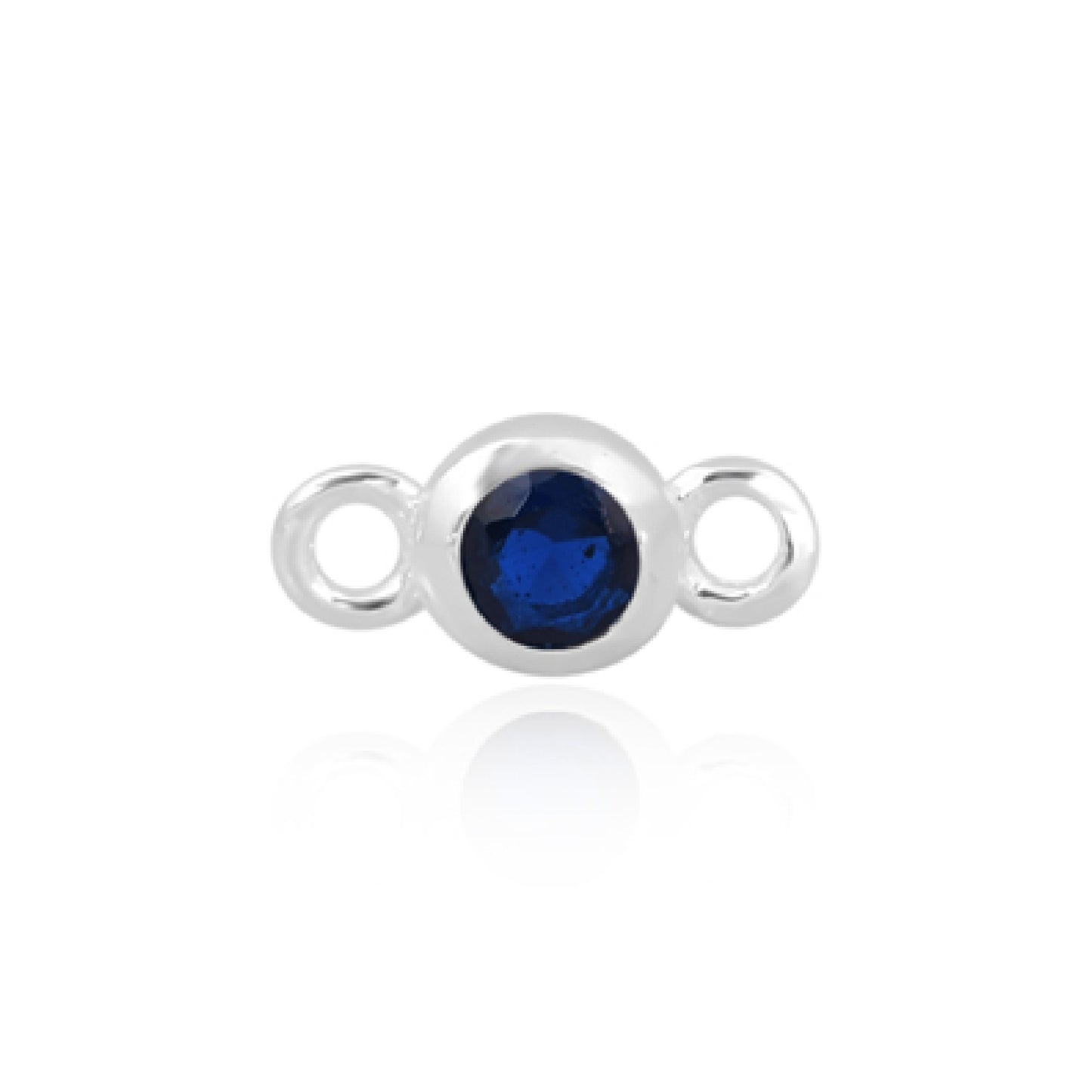 Permanent Sterling Silver Blue September Silver Connector Pj-9252184