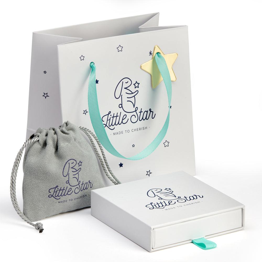 Little Star Gisele Heart and Diamond Expander Baby Bangle LSB0007