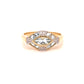 9ct Yellow Gold Art Deco Style Aquamarine And Diamond Ring