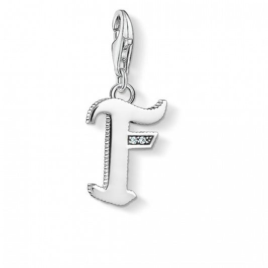 Thomas Sabo Sterling Silver Charm Pendant Letter F 1586-643-21