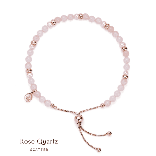 Jersey Pearl Rose Quartz Freshwater Pearl Sky Scatter Bracelet