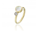 Chimento 18ct Yellow Gold Armillas Glow Mother of Pearl and Diamond Ring Size N
