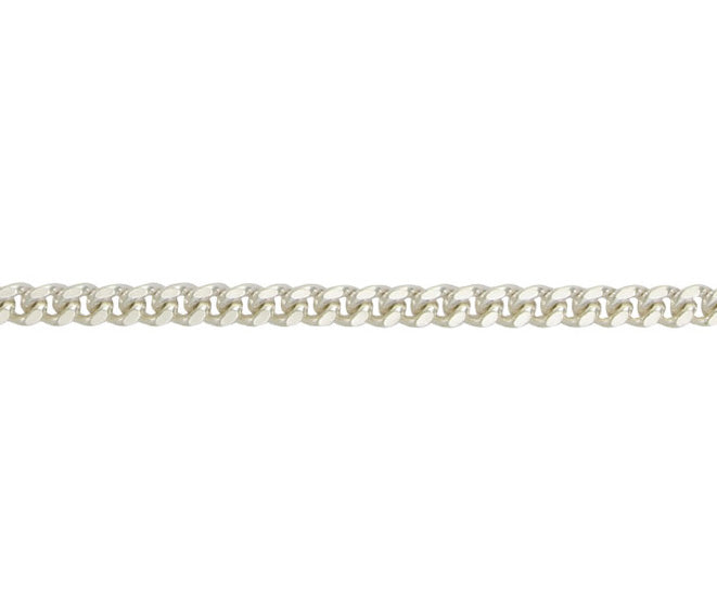 18" Sterling Silver Solid Flat 4.3mm Curb Chain