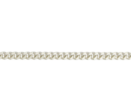 18" Sterling Silver Solid Flat 4.3mm Curb Chain