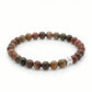 Steel & Barnett 8mm Round Cherry Creek Jasper Gemstone Beaded Bracelet Small