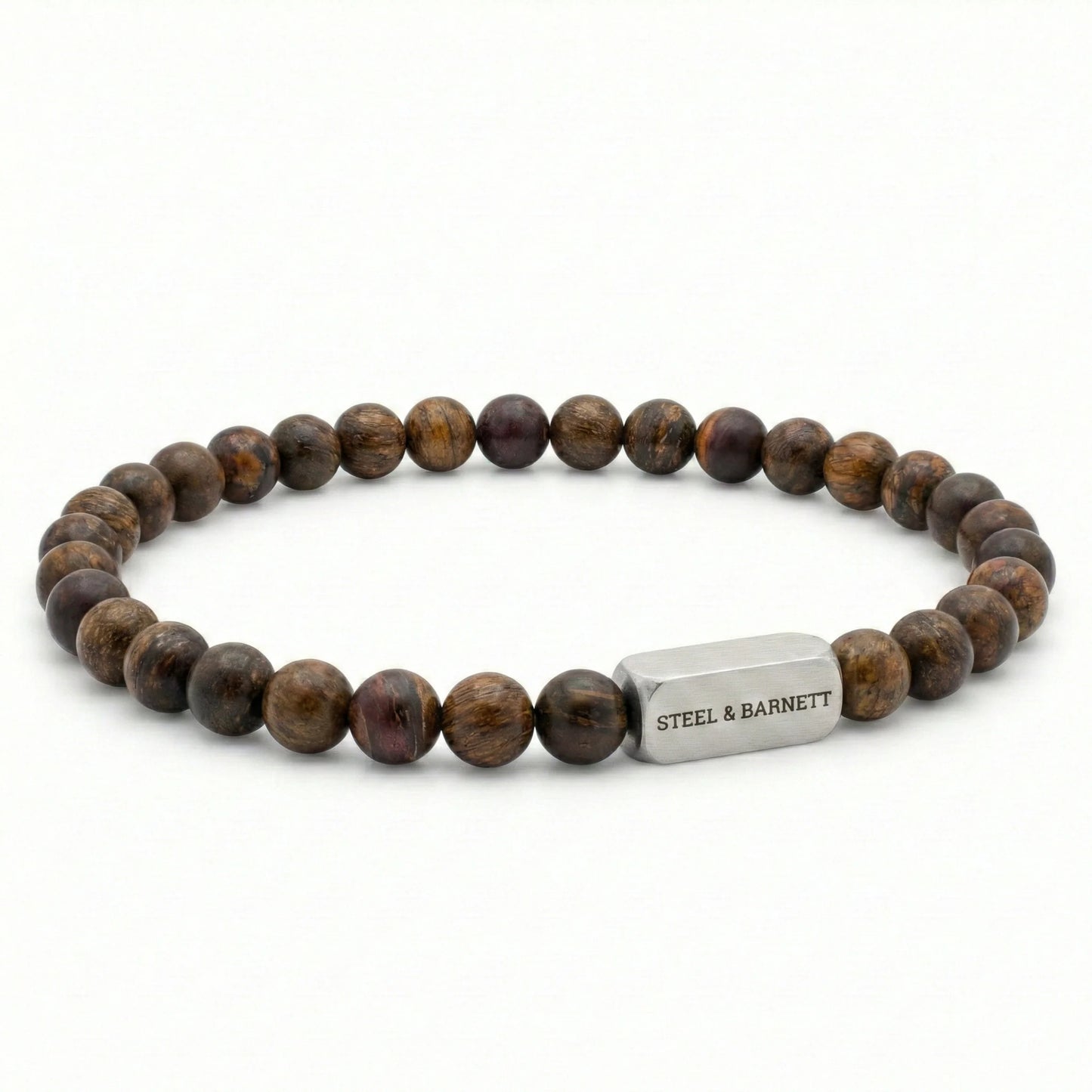 Steel & Barnett 6mm Bronzite Beads Stretch Bracelet Small