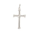 Sterling Silver Solid Plain Cross with Rope Design