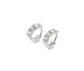 Sterling Silver Round Cubic Zirconia Hoop Earrings