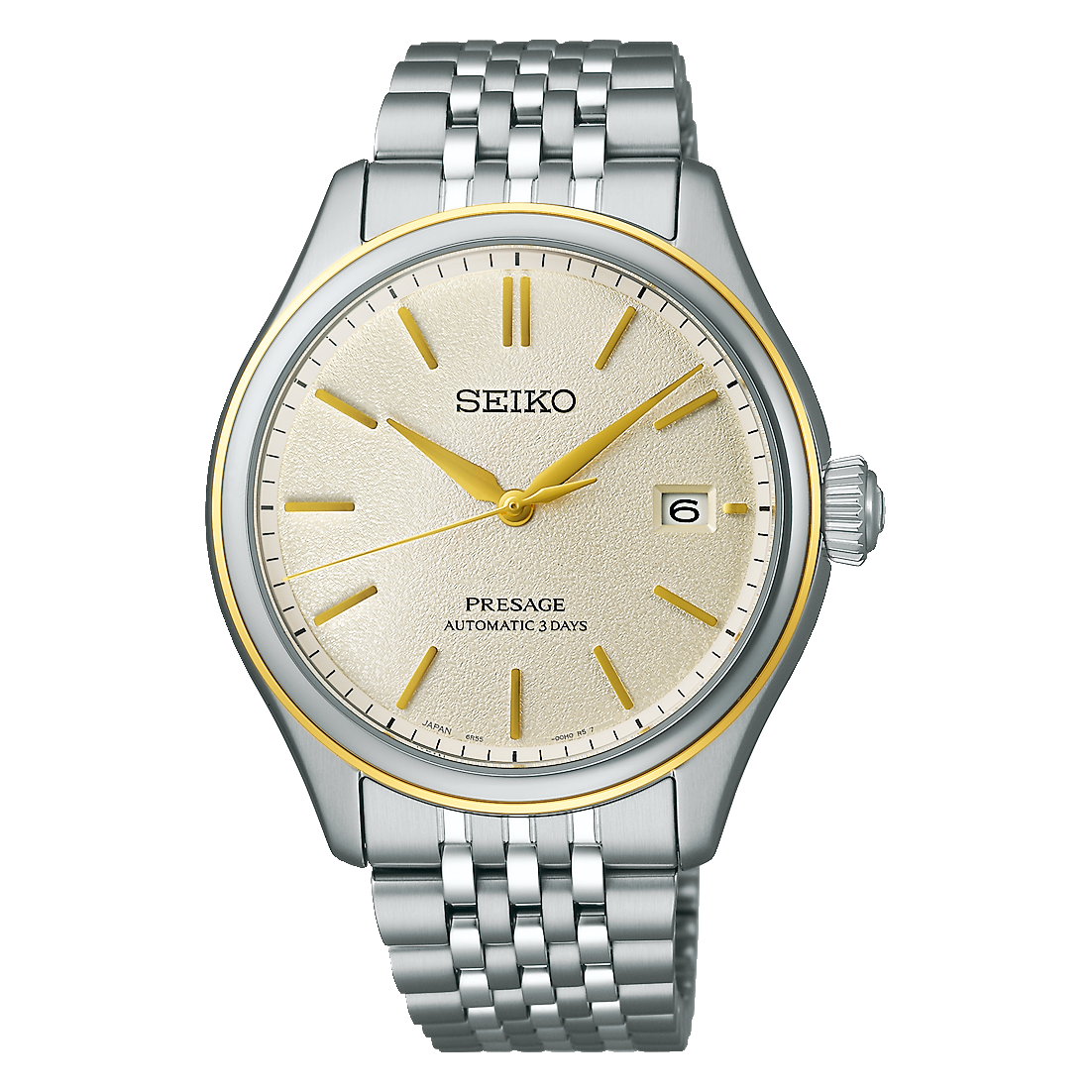 Seiko Presage Classic Series Delicate Cream Silk Dial Bracelet Watch SPB478J1