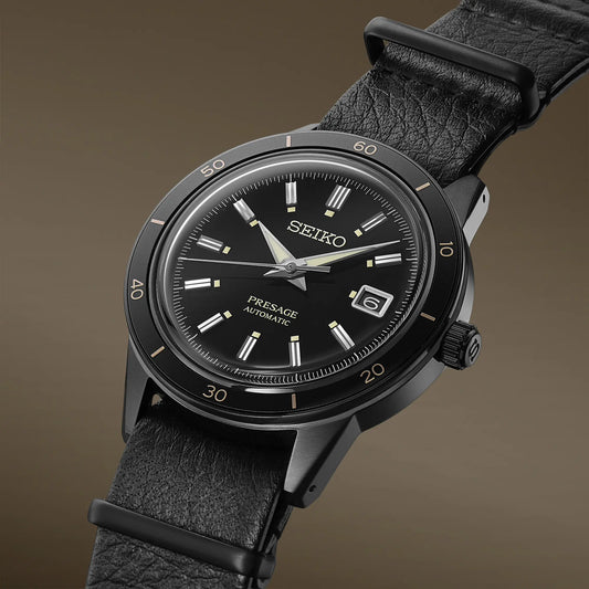 Seiko Presage Style 60's Stealth Black Watch SRPH95J1