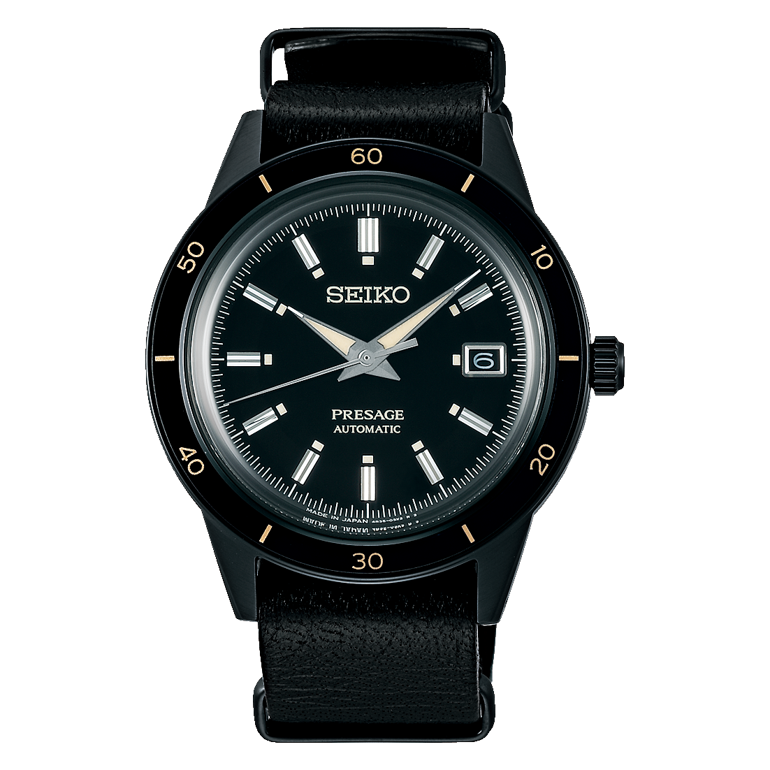 Seiko Presage Style 60's Stealth Black Watch SRPH95J1