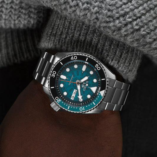Seiko 5 Sports SKX 'Skeleton Style' Blue Dial Watch SRPJ45K1