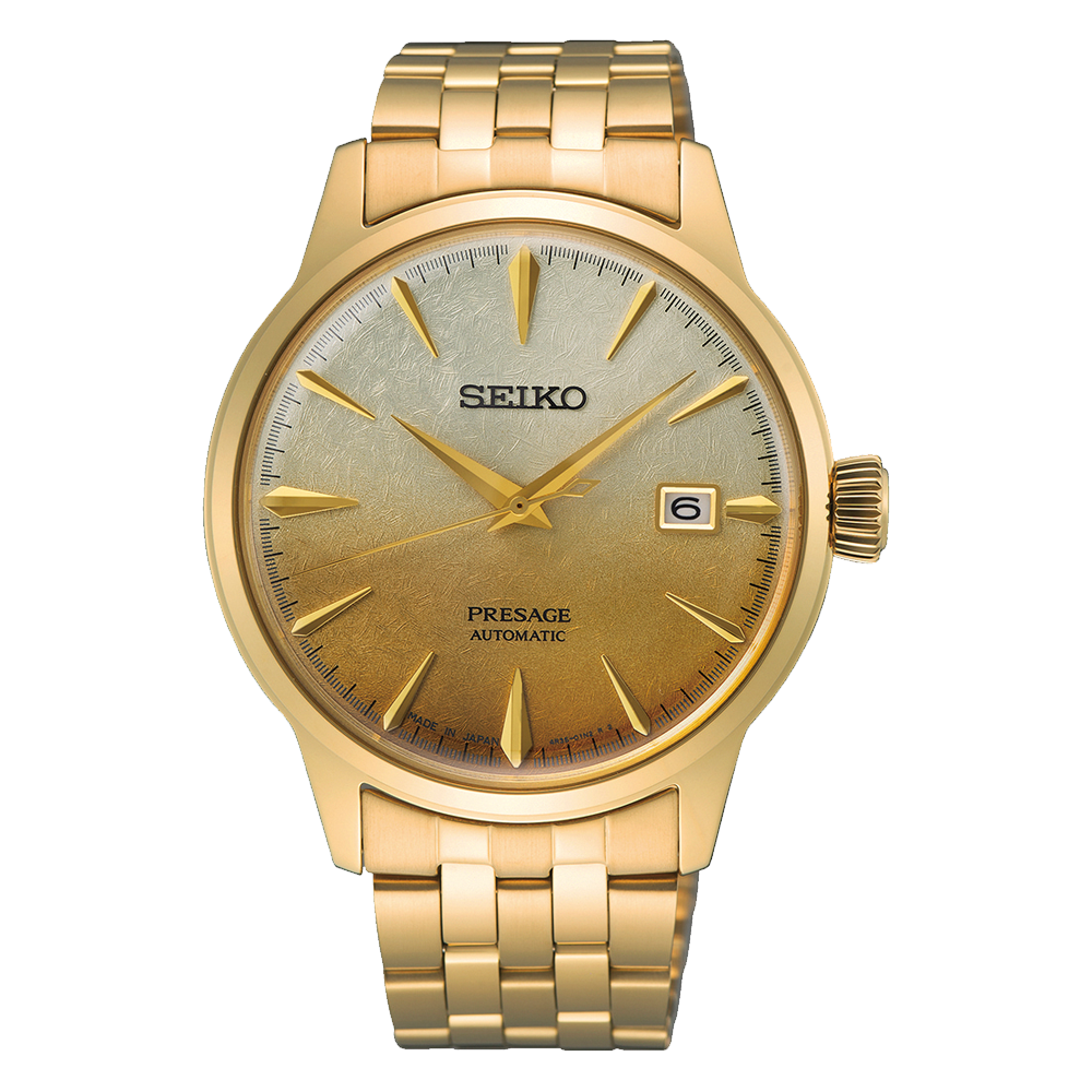 Seiko Beer Julip Shaded Dial Yellow Gold Plated Bracelet Watch