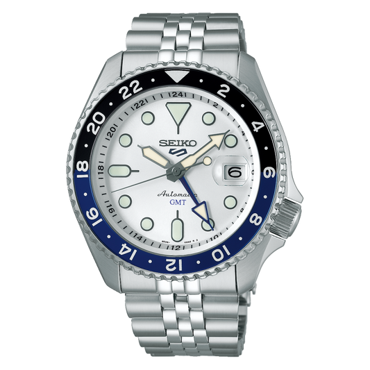 Seiko 5 Sports SKX GMT Sky Blue Silver Cloud Watch SSK033K1