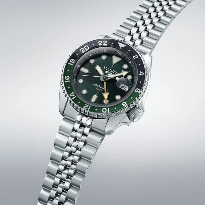 Seiko 5 Sports SKX GMT Bi-Colour Green Watch SSK035K1