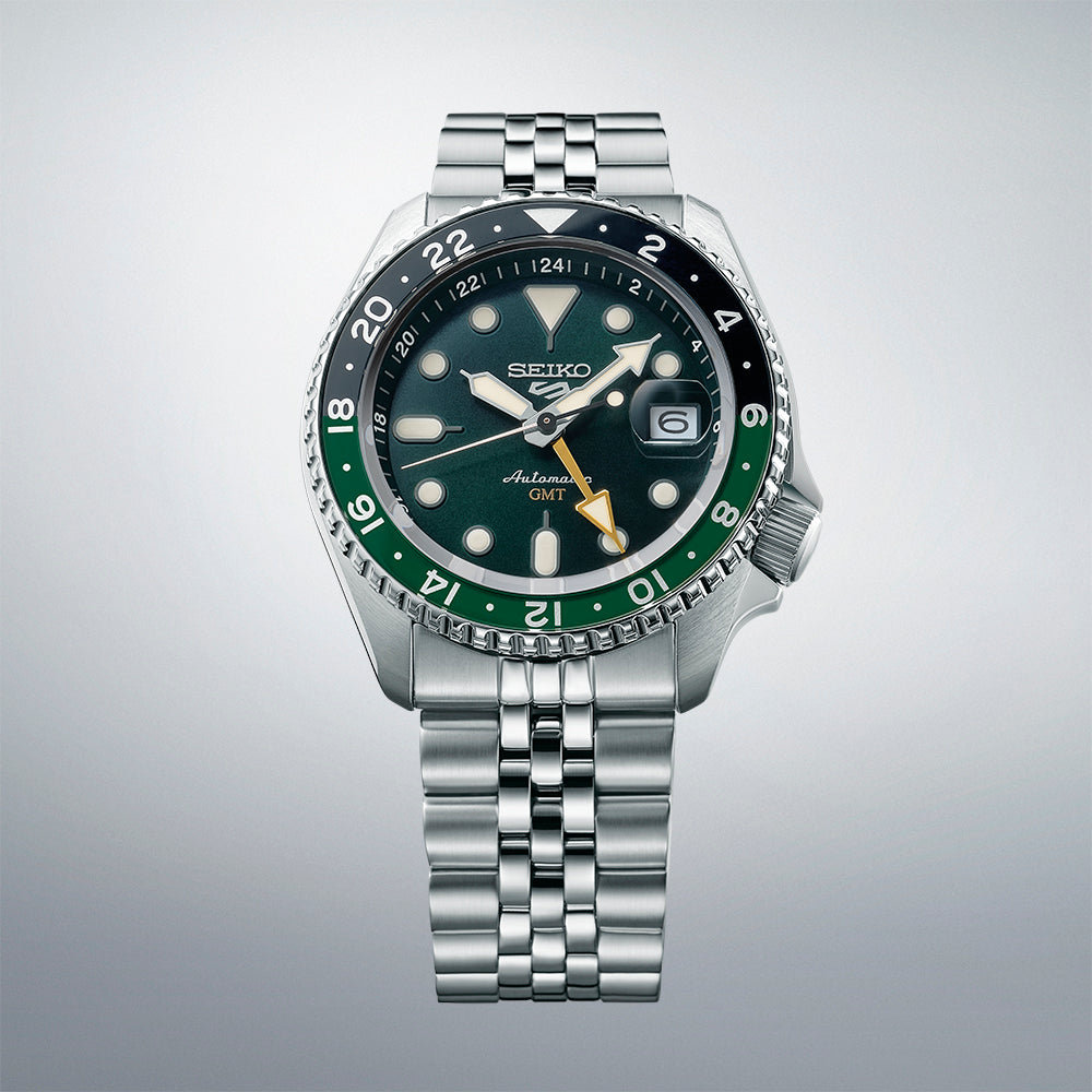 Seiko 5 Sports SKX GMT Bi-Colour Green Watch SSK035K1