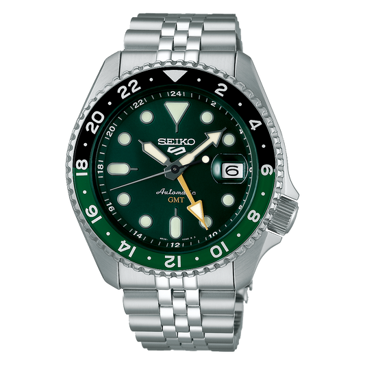 Seiko 5 Sports SKX GMT Bi-Colour Green Watch SSK035K1