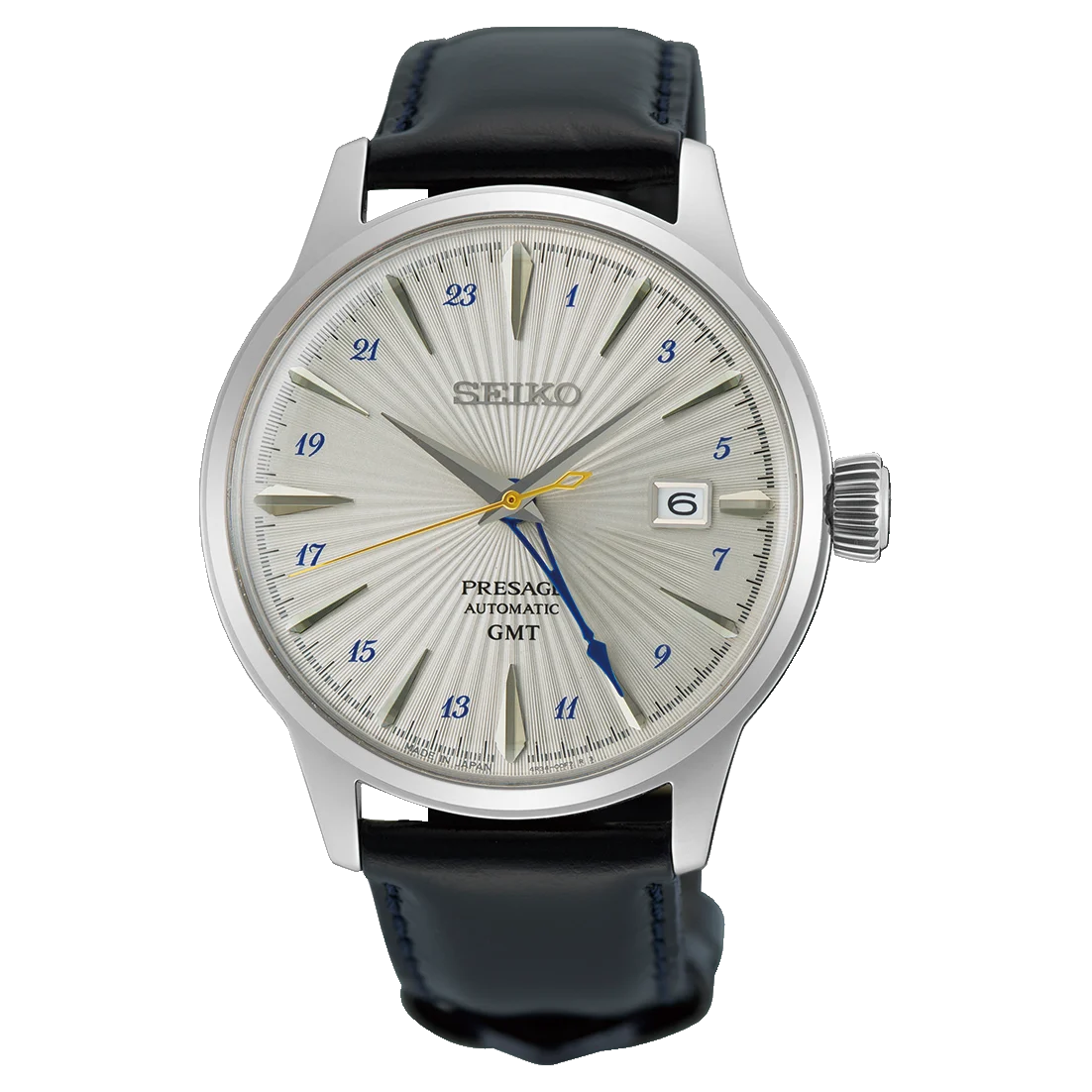 Seiko Presage ‘Silver Bullet’ Cocktail Time GMT Strap Watch SSK049J1