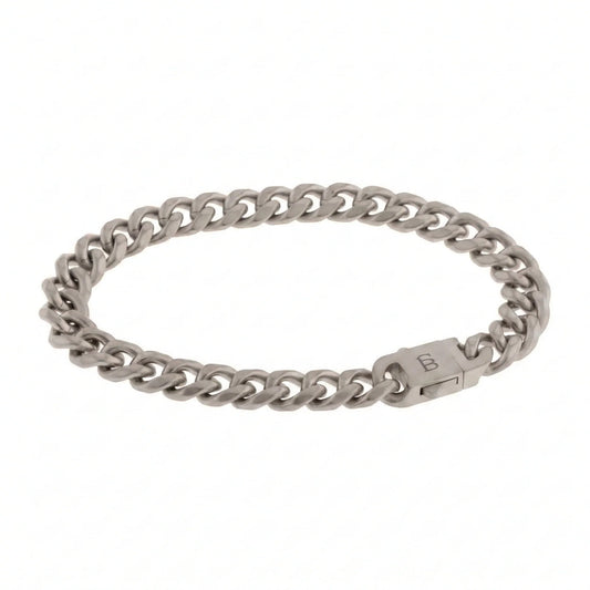 Steel & Barnett Cuban Link Chain Bracelet In Stainless Steel Small