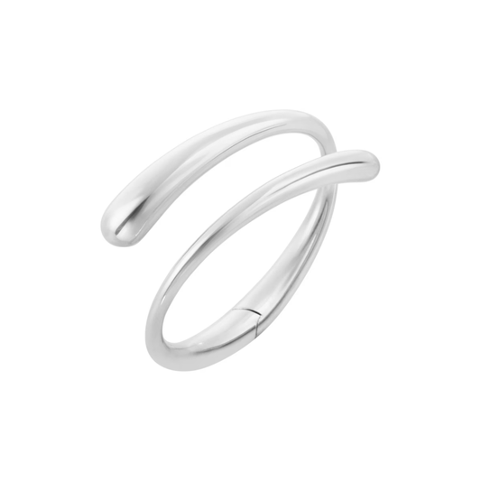Georg Jensen Mercy Twist Two Strand Bangle Silver Large