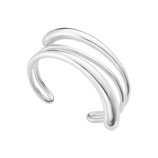 Georg Jensen Mercy Big Twist Three Strand Bangle Silver Large 20001838
