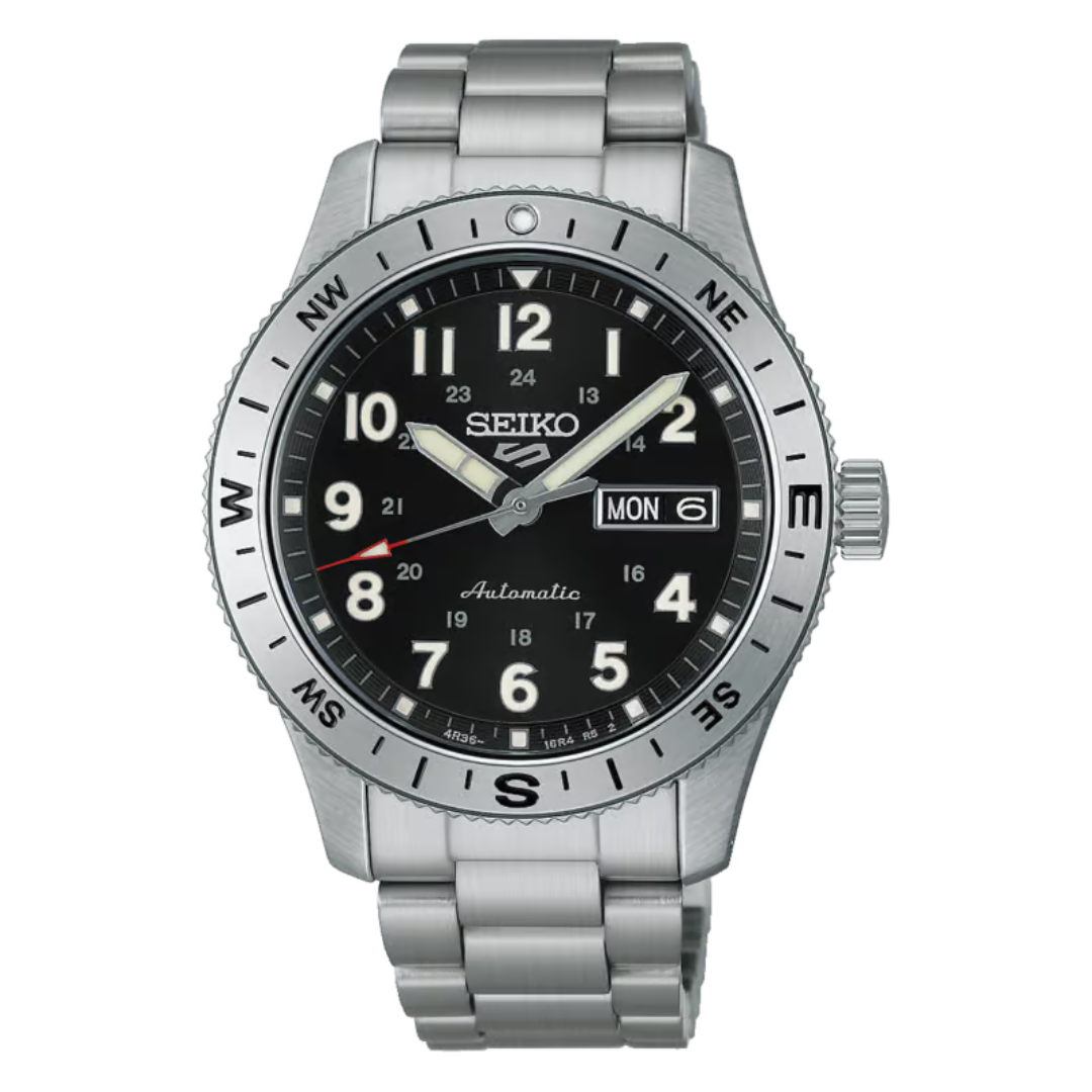 Seiko 5 Sports Automatic Field Watch In Camo Black HBD006K1