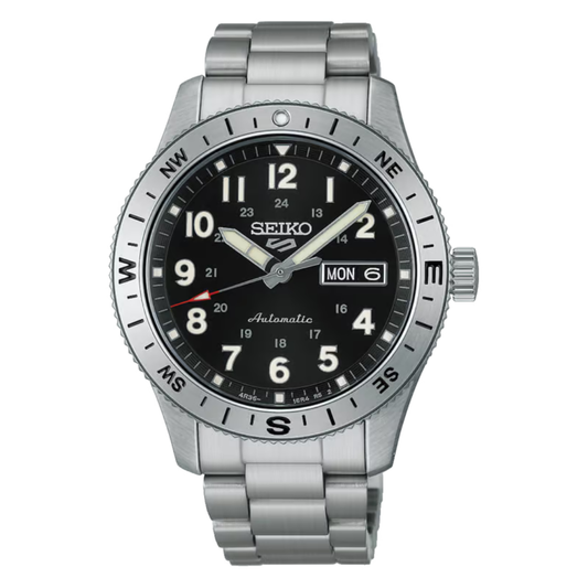 Seiko 5 Sports Automatic Field Watch In Camo Black HBD006K1