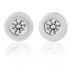 9ct White Gold Cubic Zirconia Flat Bezel Stud Earrings