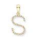 9ct Yellow Gold Diamond Initial S