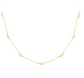 9ct Yellow Gold Demi-Lune Alternated Necklace 17"