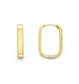 9ct Yellow Gold Oblong Huggy Polished Hoop Earrings