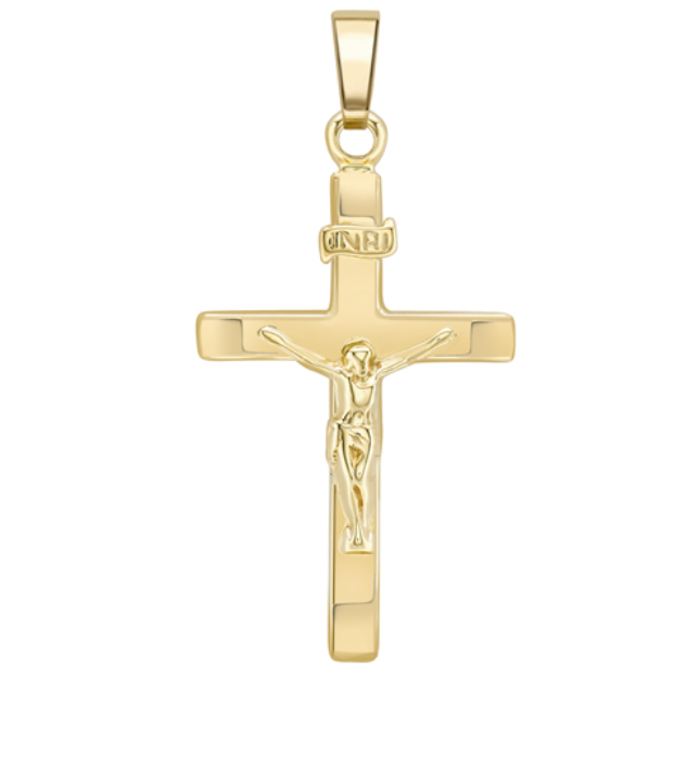 9ct Yellow Gold Crucifix Pendant