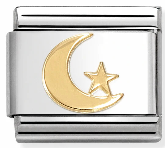 Nomination Composable Classic Gold Moon & Star 030110/48