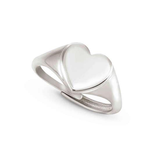 Nomination Messagi D'amore Sterling Silver Heart Signet Ring 241200/022