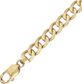 9ct Yellow Gold Flat Solid Curb Bracelet 8"
