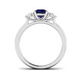 18ct White Gold Sapphire and Diamond Three Stone Ring