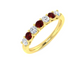 18ct Yellow Gold Ruby and Diamond Half Eternity Ring