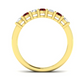 18ct Yellow Gold Ruby and Diamond Half Eternity Ring