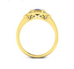 9ct Yellow Gold Sapphire and Diamond Vintage Style Cluster Ring