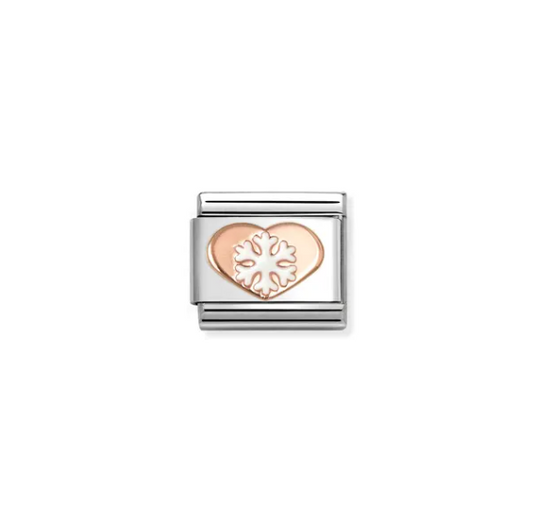 Nomination Composable Classic Rose Gold Snowflake Heart 430202/45