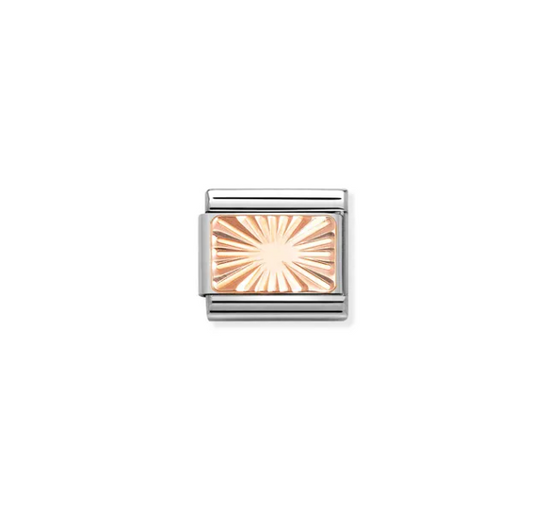 Nomination Composable Classic Rose Gold Etched Plate Link 430101/56
