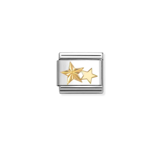 Nomination Composable Classic Gold Etched Stars Charm 030149/65