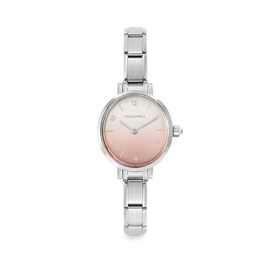 Nomination Time Oval Sunray Fade Pastel Pink Watch 076038/036