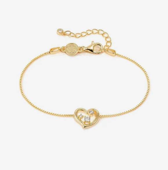 Nomination Dreams Beats Heart Bracelet in Gold PVD with Cubic Zirconia 242601/006