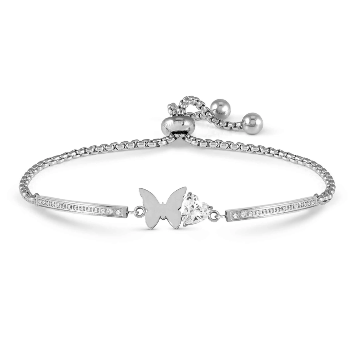 Nomination Milleluci Stainless Steel Butterfly and Cubic Zirconia Bracelet 028019/010