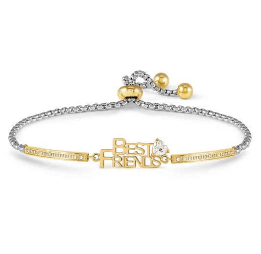 Nomination Milleluci Yellow Gold Plated Best Friends and Cubic Zirconia Bracelet 028027/006
