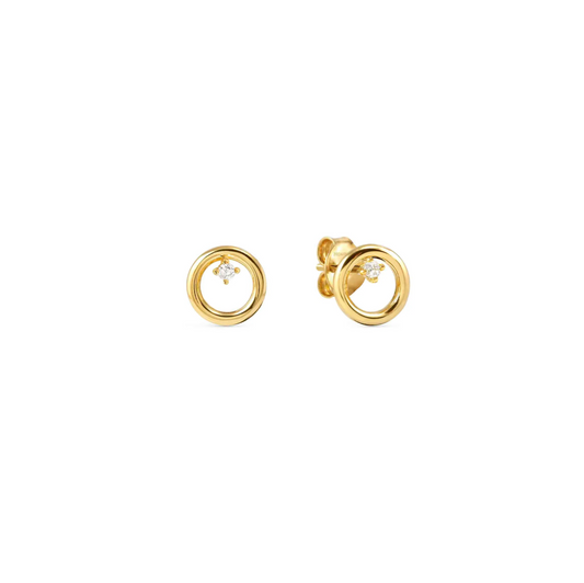 Nomination Dream Beats Yellow Gold Plated Circle Earrings 242603/044