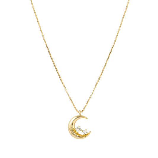 Nomination Dream Beats Yellow Gold Plated Luna Moon Necklace 242602/024