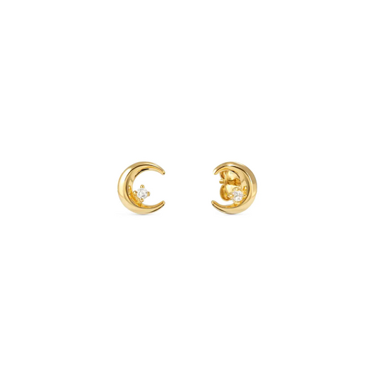 Nomination Dream Beats Yellow Gold Plated Luna Moon Earrings 242603/024